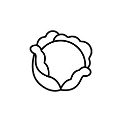 cabbage icon Flat symbol set outline