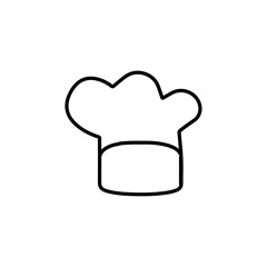 chef hat icon Flat symbol set outline