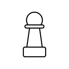 chess pawn icon Flat symbol set outline