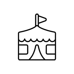 circus icon Flat symbol set outline