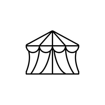 recommend clip art: circus tent icon Flat symbol set outline