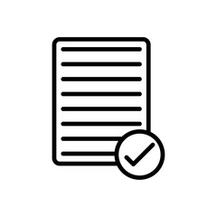 correct sheet icon Flat symbol set outline