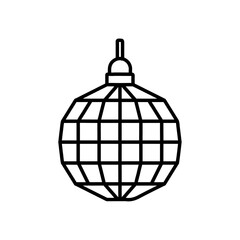 disco ball icon Flat symbol set outline