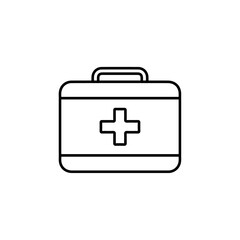 first aid kit icon Flat symbol set outline
