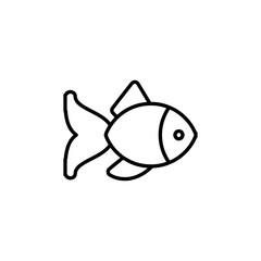 fish icon Flat symbol set outline