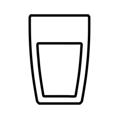 glass icon Flat symbol set outline