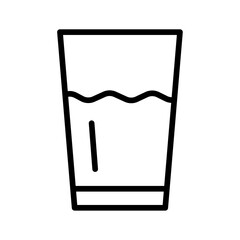 glass of water icon Flat symbol set outline