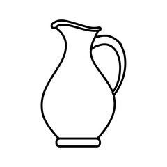 jug icon Flat symbol set outline