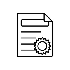 lisence icon Flat symbol set outline