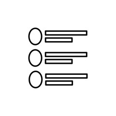 list icon Flat symbol set outline