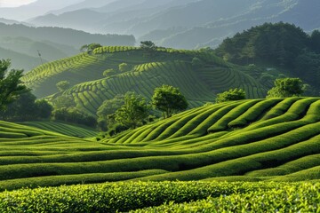 Fototapeta premium Green tea farm in Boseong SK