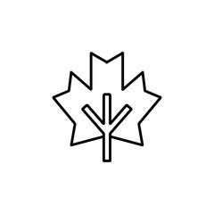 maple leaf icon Flat symbol set outline