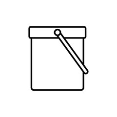 paint bucket icon Flat symbol set outline