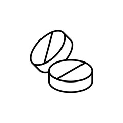 pills icon Flat symbol set outline