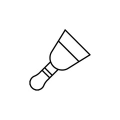 putty knife icon Flat symbol set outline