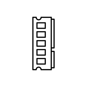 black ram memory module icon clip art preview