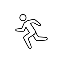 running icon Flat symbol set outline