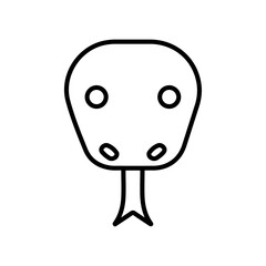 snake icon Flat symbol set outline