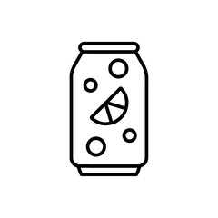 soda icon Flat symbol set outline