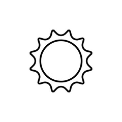 sun icon Flat symbol set outline