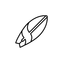 surf board icon Flat symbol set outline
