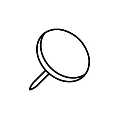 thumbpin icon Flat symbol set outline