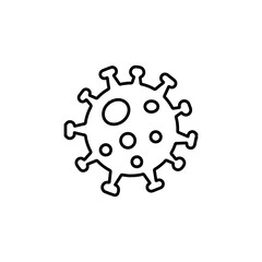 virus icon Flat symbol set outline