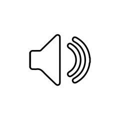 volume icon Flat symbol set outline