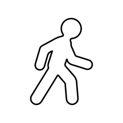 walk icon Flat symbol set outline