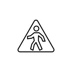 walk sign icon Flat symbol set outline