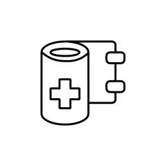 bandage icon Flat symbol set outline