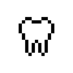 white teeth dental pixel art