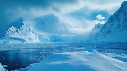 Ethereal Auroras Over Icy Landscape at Antar