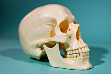 Fototapeta premium Human Skull Model: Anatomical Precision for Medical Education and Artistic Inspiration