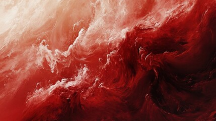 Obraz premium Captivating Abstract Crimson Wave with Flowing Textures and Depth