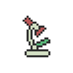 Fototapeta premium microscope laboratory equipment pixel art