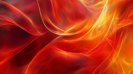 Obraz premium Abstract red and orange tones with soft curves, creating a warm and welcoming backdrop for high-end business use