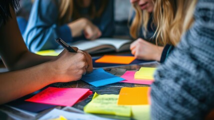 Fototapeta premium Team Room: A team-centric space for brainstorming and collaboration, where innovation thrives and problem-solving is at the forefront of teamwork. 
