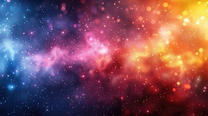 Fototapeta premium Colorful nebula, cosmic dust, stars, and galaxies.