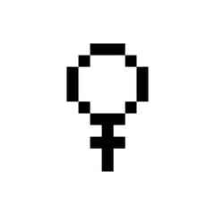 Obraz premium woman symbol sign pixel art