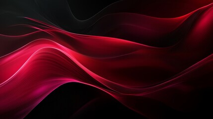 Obraz premium Deep red and black gradient with soft lighting and smooth wave patterns, ideal for a professional business environment