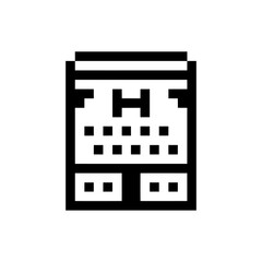 hospital building simple pixel art
