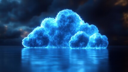 Glowing Cloud Symbol