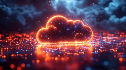 Glowing Cloud in a Digital World