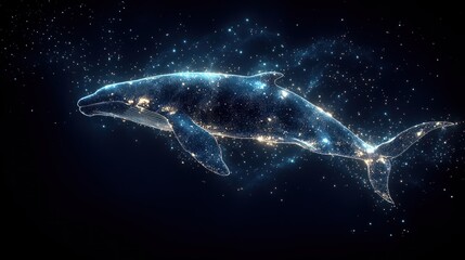 Fototapeta premium Whale Constellation, a Digital Art