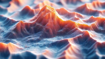 Abstract Mountain Range in Digital Art