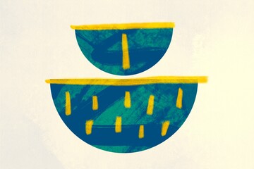 Abstract geometric shapes with textured background