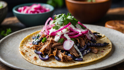 Elevated Pulled Pork Tacos with Pickled Red Onions and Chipotle Crema