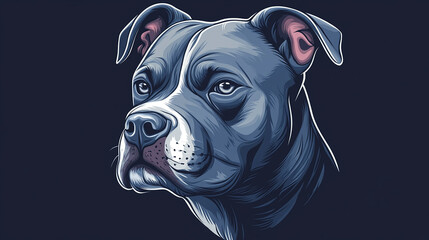 Pitbull dog head logo animal design, isolated angry canine mascot icon, strong bull terrier face illustration, aggressive pet breed symbol, powerful american bully graphic emblem.