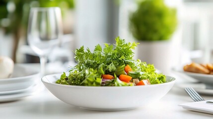 Modern White Desk with Stationery and Indoor Plant Setup
